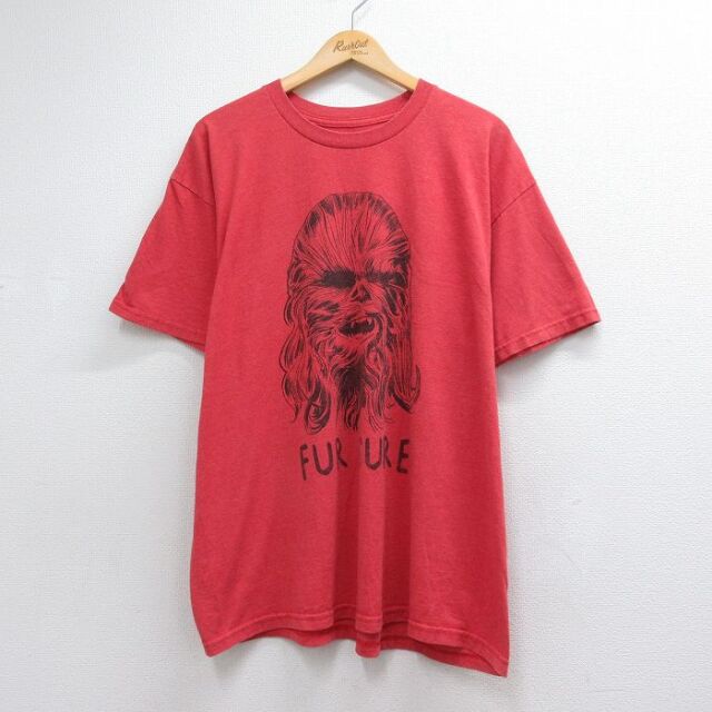 スターウォーズ 半袖Tシャツ チューバッカ レッド メンズXL相当 | 古着