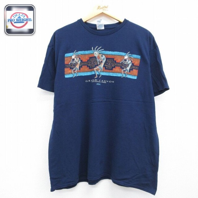 ココペリ 半袖Tシャツ ネイビー メンズXL相当 | 古着