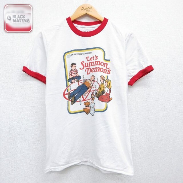 半袖Tシャツ Lets Summon Demons ホワイト メンズS相当 | 古着