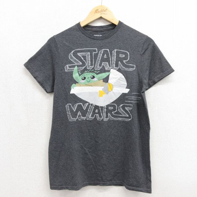 半袖Tシャツ スターウォーズグローグー 霜降りグレー メンズS相当 | 古着