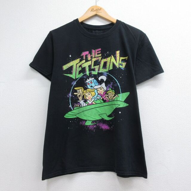 半袖Tシャツ 宇宙家族ジェットソン ブラック メンズL相当 | 古着