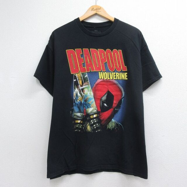 古着通販 XL☆古着 半袖 Tシャツ メンズ マーベル デッドプール