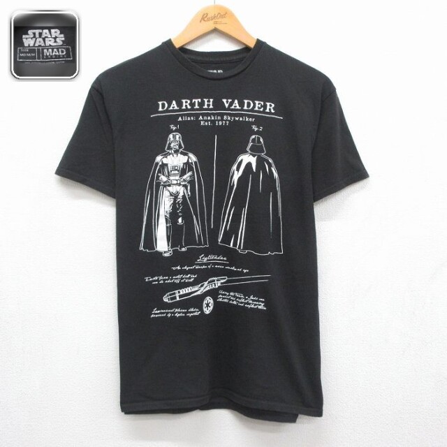 スターウォーズ 半袖Tシャツ ダースベイダープリント ブラック メンズM相当 | 古着
