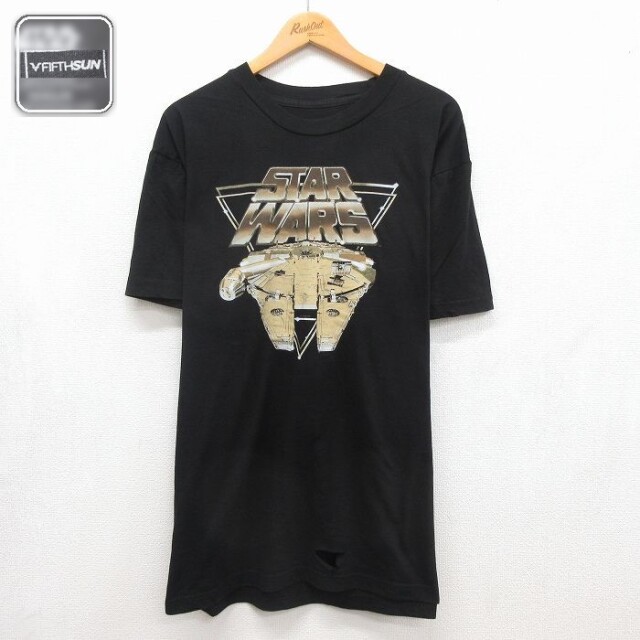 スターウォーズ 半袖Tシャツ ミレニアムファルコン ブラック メンズXL相当 | 古着