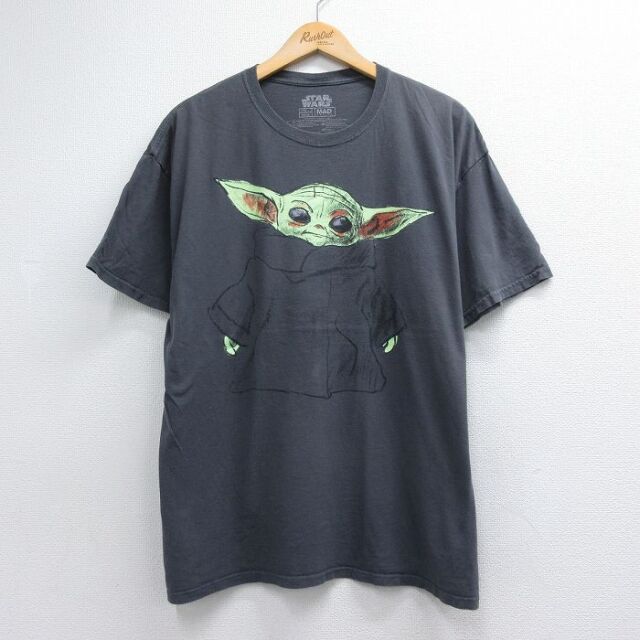 半袖Tシャツ スターウォーズグローグー グレー メンズXL相当 | 古着