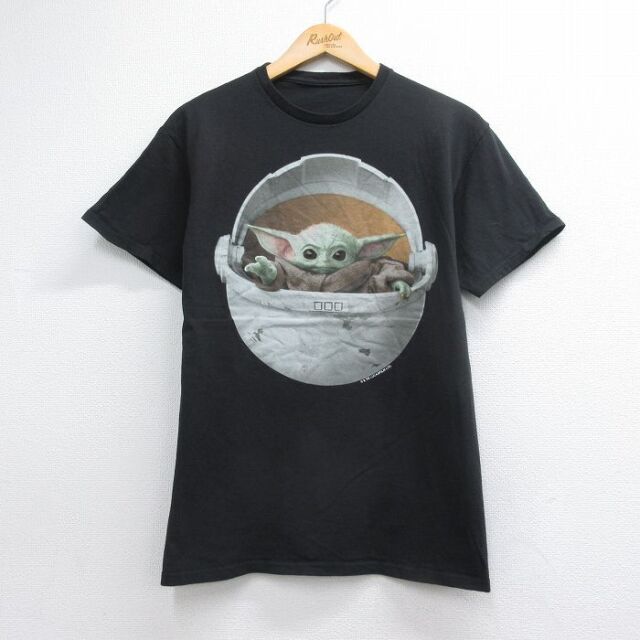 半袖Tシャツ スターウォーズグローグー ブラック メンズM相当 | 古着
