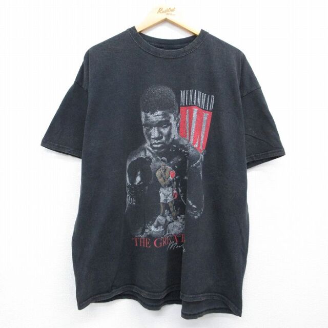 モハメドアリ 半袖Tシャツ ブラック メンズXL相当 | 古着