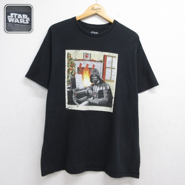 スターウォーズ 半袖Tシャツ ダースベイダープリント ブラック メンズXL相当 | 古着
