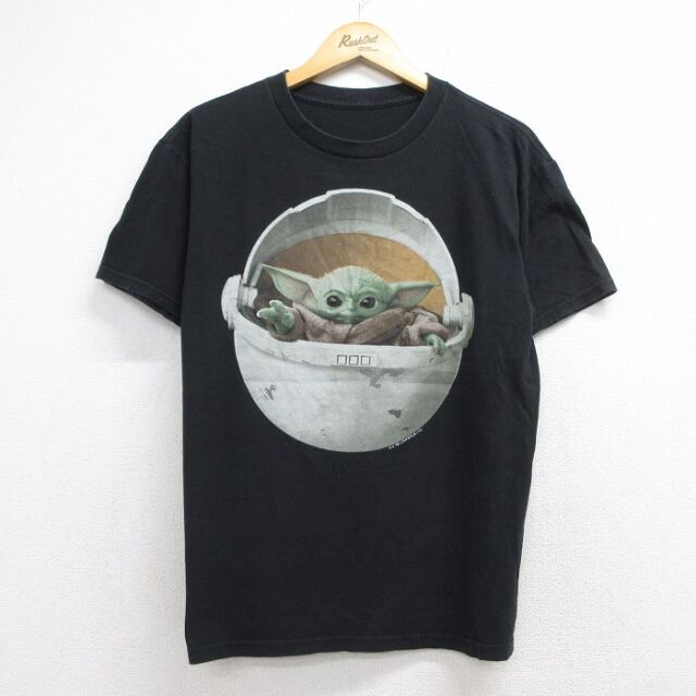 半袖Tシャツ スターウォーズグローグー ブラック メンズM相当 | 古着