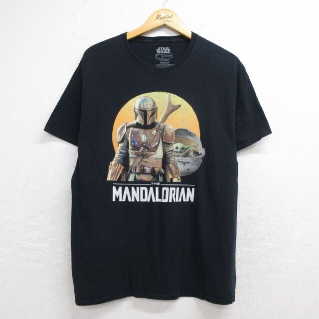 スターウォーズ 半袖Tシャツ マンダロリアン ブラック メンズL相当 | 古着