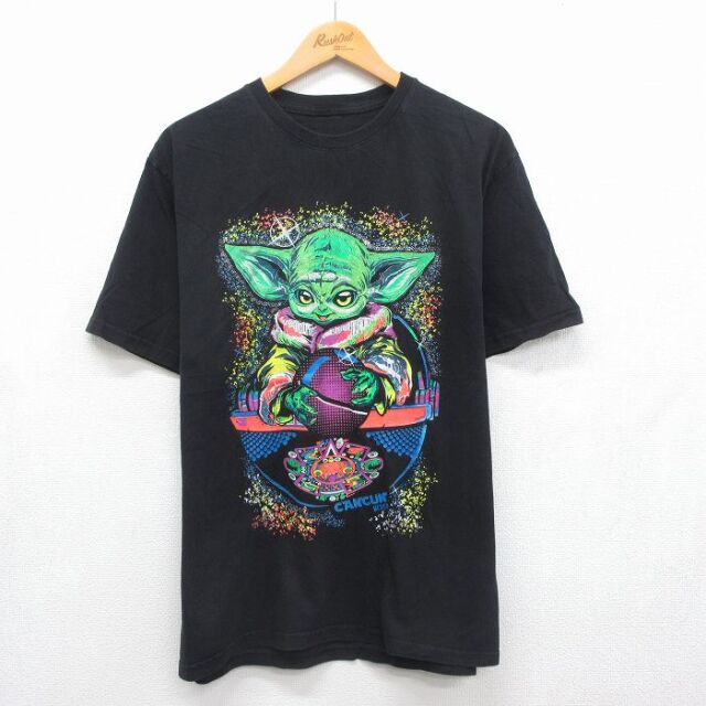 スターウォーズ 半袖Tシャツ グローグー ブラック メンズL相当 | 古着