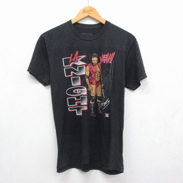 ワールドプロレスリング 半袖Tシャツ LAナイト ブラック メンズM相当 | 古着