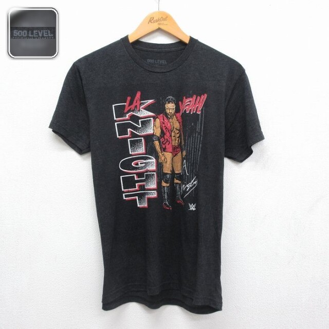 ワールドプロレスリング 半袖Tシャツ LAナイト ブラック メンズM相当 | 古着