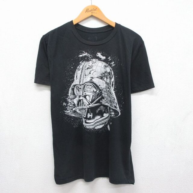 スターウォーズ 半袖Tシャツ ダースベイダープリント ブラック メンズL相当 | 古着