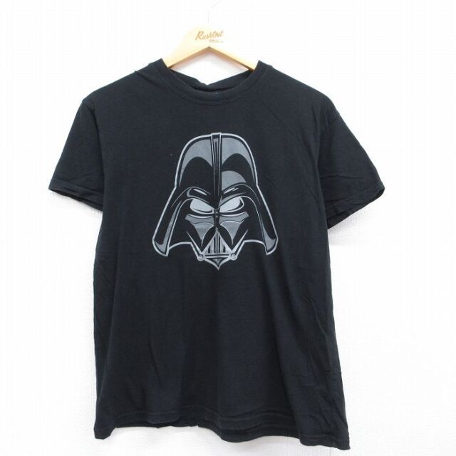 スターウォーズ 半袖Tシャツ ダースベイダープリント ブラック メンズM相当 | 古着