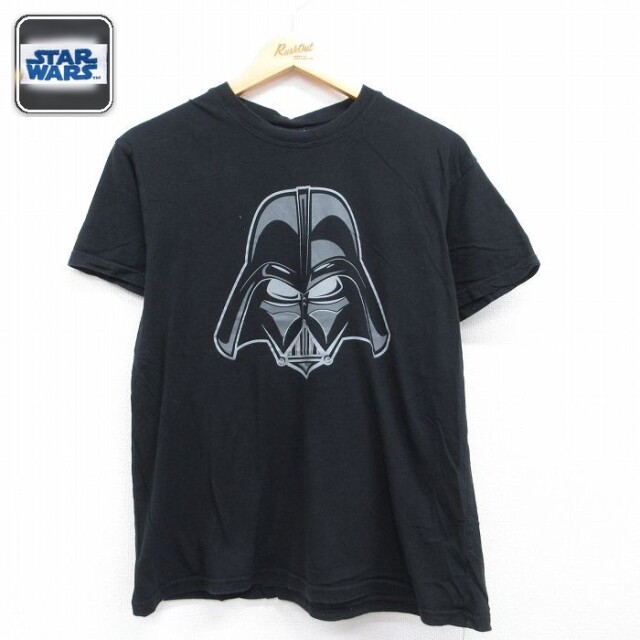 スターウォーズ 半袖Tシャツ ダースベイダープリント ブラック メンズM相当 | 古着
