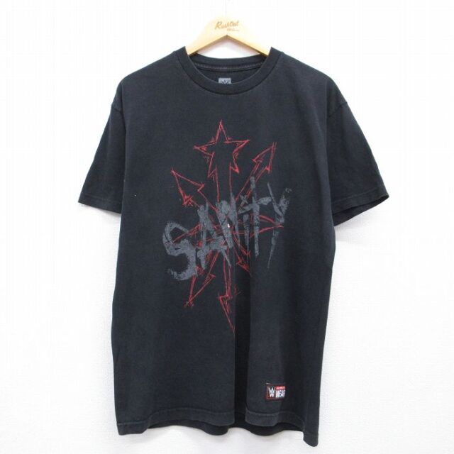 半袖Tシャツ ワールドプロレスリング ブラック メンズL相当 | 古着