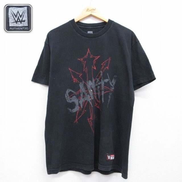 半袖Tシャツ ワールドプロレスリング ブラック メンズL相当 | 古着