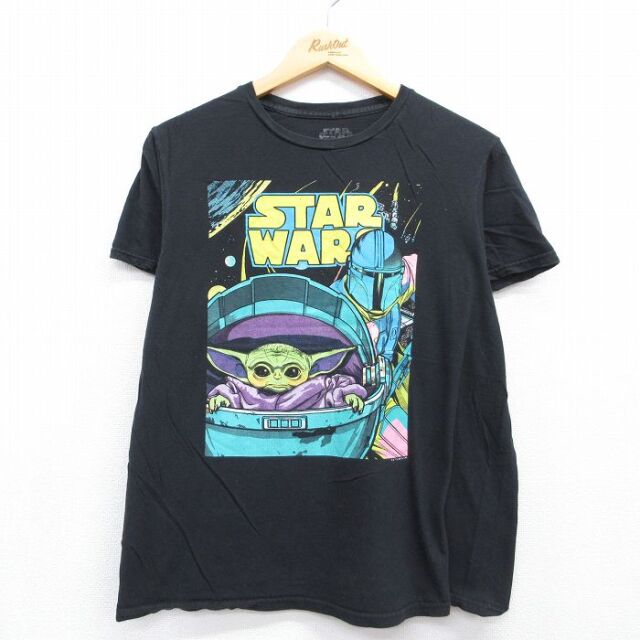 半袖Tシャツ マンダロリアン グローグー ブラック メンズL相当 | 古着