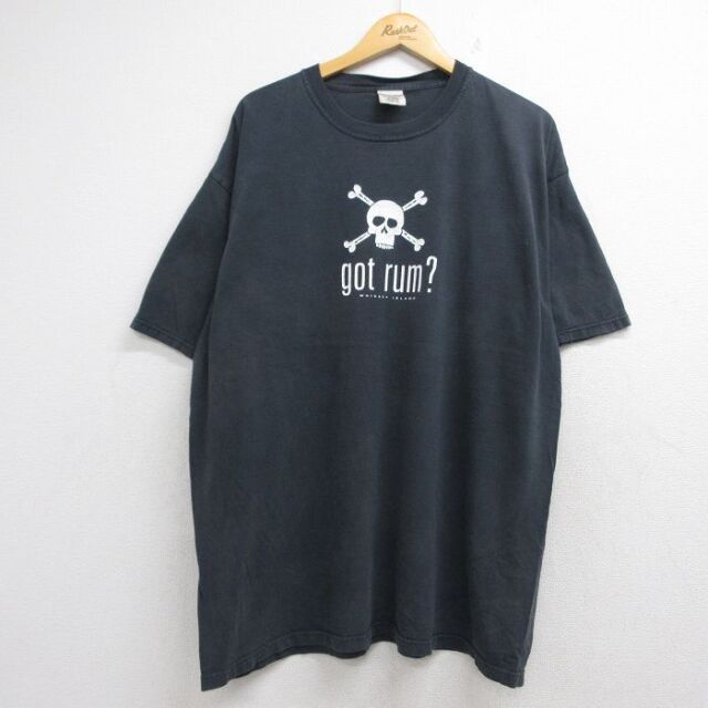 半袖Tシャツ スカル ブラック メンズXL相当 | 古着