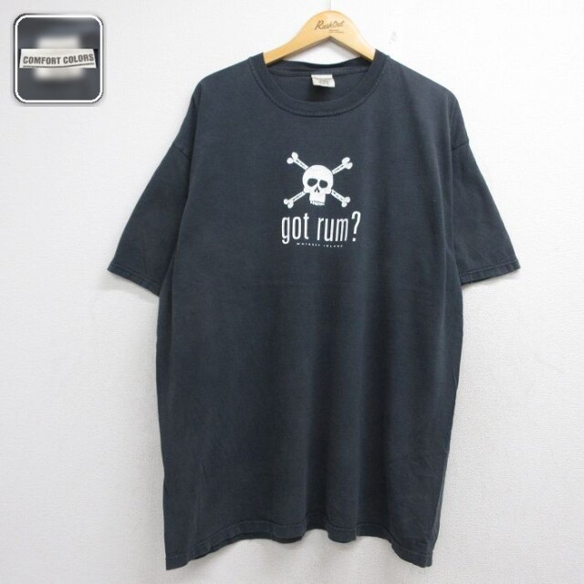 半袖Tシャツ スカル ブラック メンズXL相当 | 古着