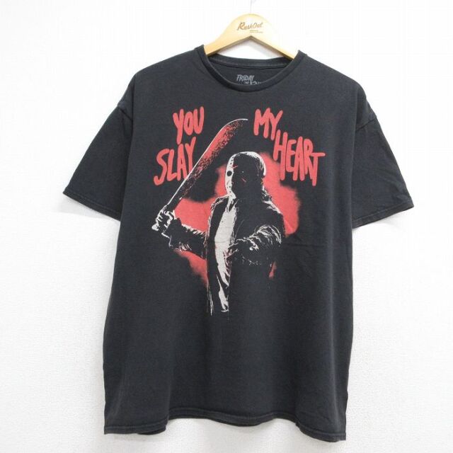 古着通販 XL☆古着 半袖 Tシャツ メンズ ホラー映画 13日の金曜日