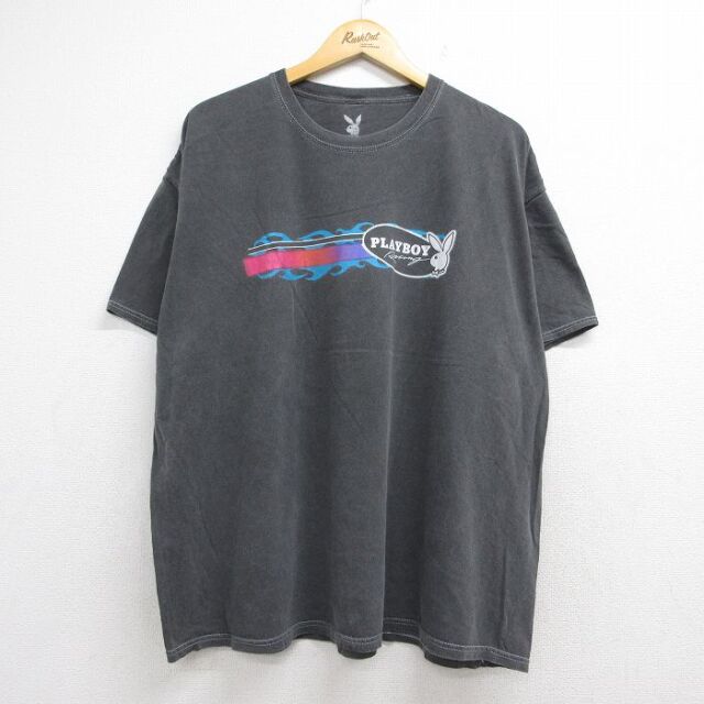 プレイボーイ 半袖Tシャツ グレー メンズXL相当 | 古着