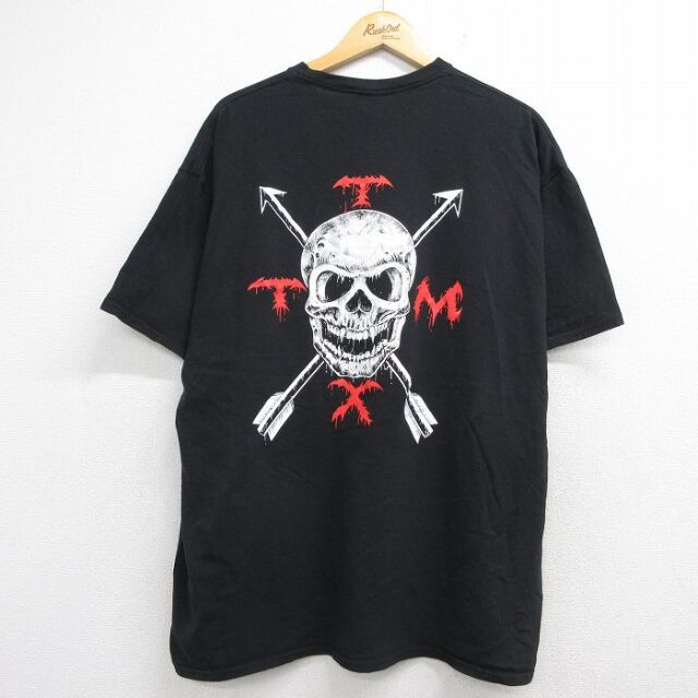 半袖Tシャツ スカル ブラック メンズXL相当 | 古着