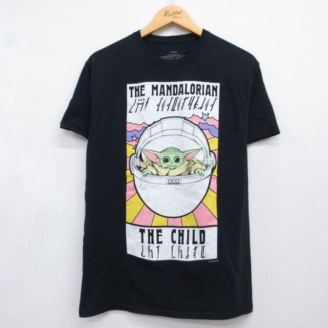 半袖Tシャツ スターウォーズグローグー ブラック メンズM相当 | 古着