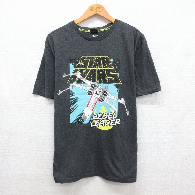 半袖Tシャツ スターウォーズXウィング 霜降りグレー メンズXL相当 | 古着