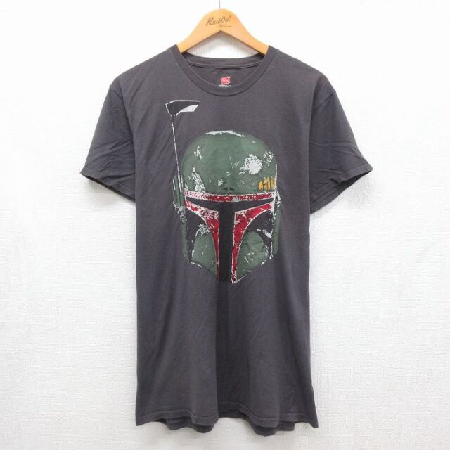 ディズニー 半袖Tシャツ スターウォーズボバフェット グレー メンズXL相当 | 古着