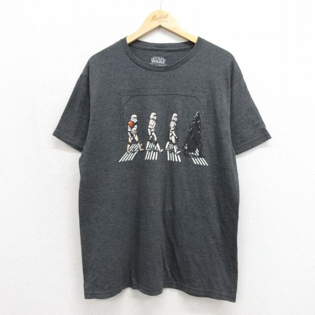 スターウォーズ 半袖Tシャツ ダースベイダー グレー メンズL相当 | 古着