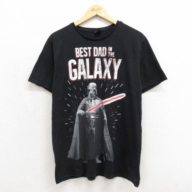 スターウォーズ 半袖Tシャツ ダースベイダープリント ブラック メンズL相当 | 古着