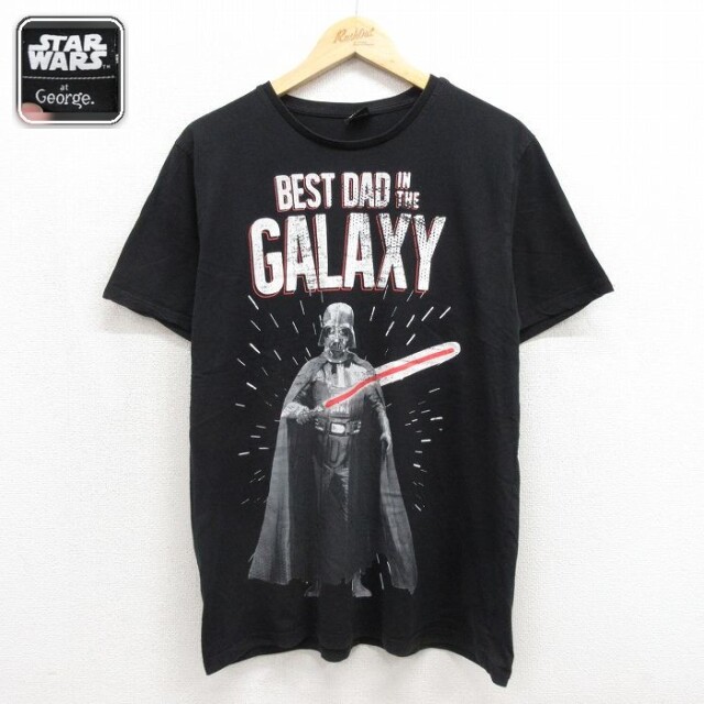 スターウォーズ 半袖Tシャツ ダースベイダープリント ブラック メンズL相当 | 古着