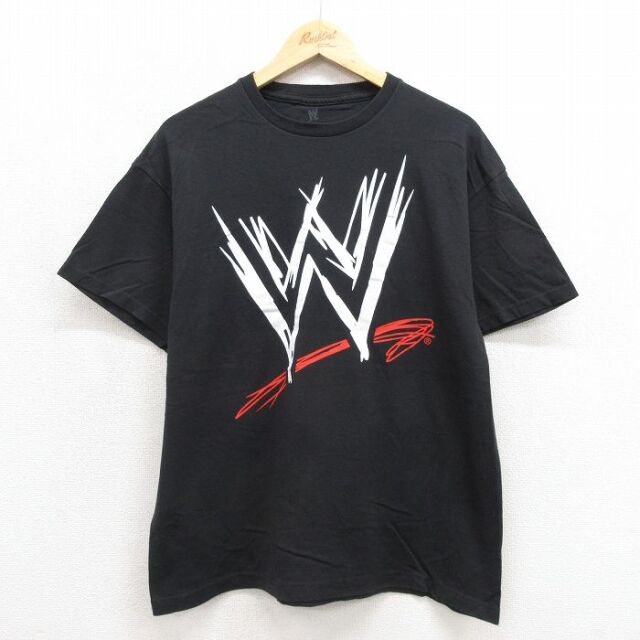 半袖Tシャツ ワールドプロレスリング ブラック メンズL相当 | 古着