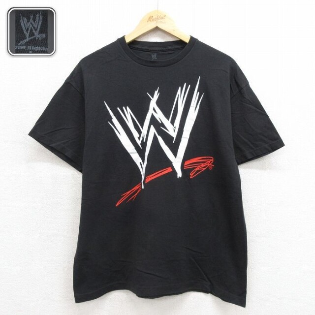 半袖Tシャツ ワールドプロレスリング ブラック メンズL相当 | 古着