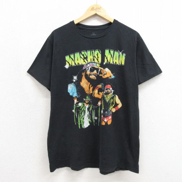 リップルジャンクション 半袖Tシャツ ランディサベージプリント ブラック メンズL相当 | 古着