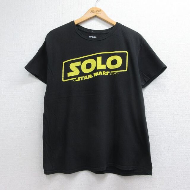 スターウォーズ 半袖Tシャツ ハンソロ ブラック メンズL相当 | 古着