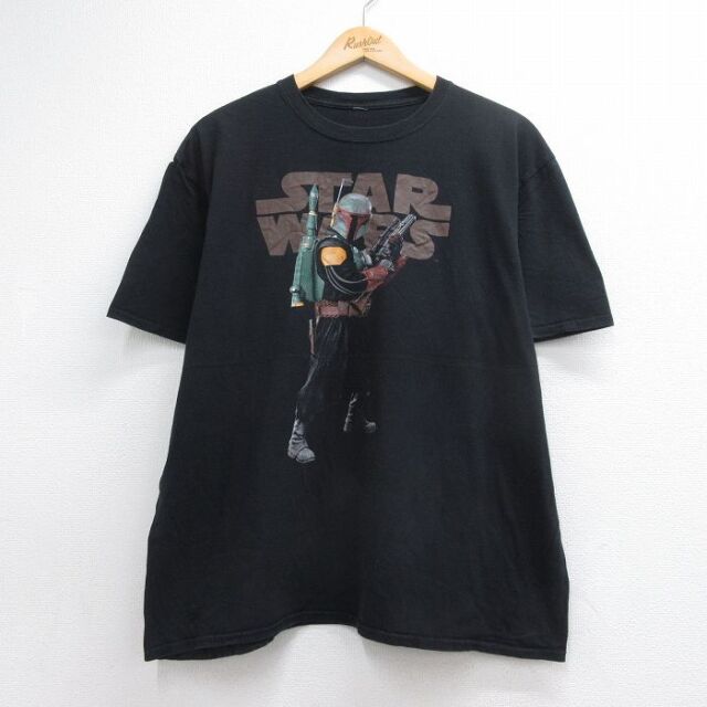 半袖Tシャツ スターウォーズボバフェット ブラック メンズXL相当 | 古着