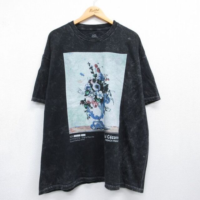 半袖Tシャツ ポールセザンヌ ブラック メンズXL相当 | 古着