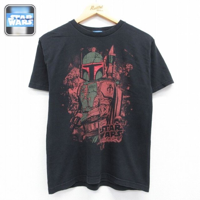 半袖Tシャツ スターウォーズボバフェット ブラック メンズM相当 | 古着