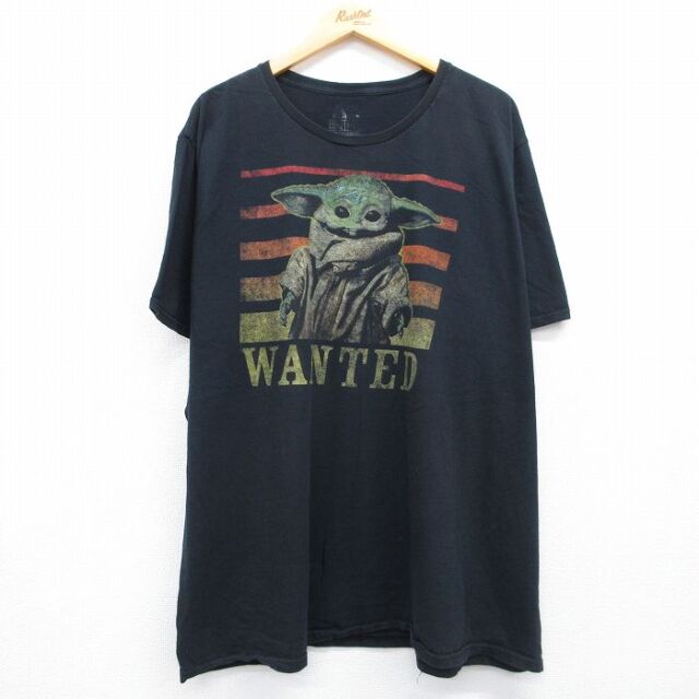 スターウォーズ 半袖Tシャツ ベビーヨーダ ブラック メンズXL相当 | 古着