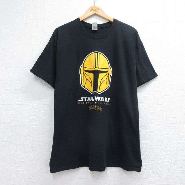 スターウォーズ 半袖Tシャツ ピッツバーグパイレーツプリント ブラック メンズXL相当 | 古着