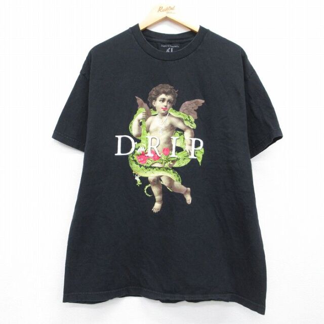 半袖Tシャツ DRIP ブラック メンズXL相当 | 古着
