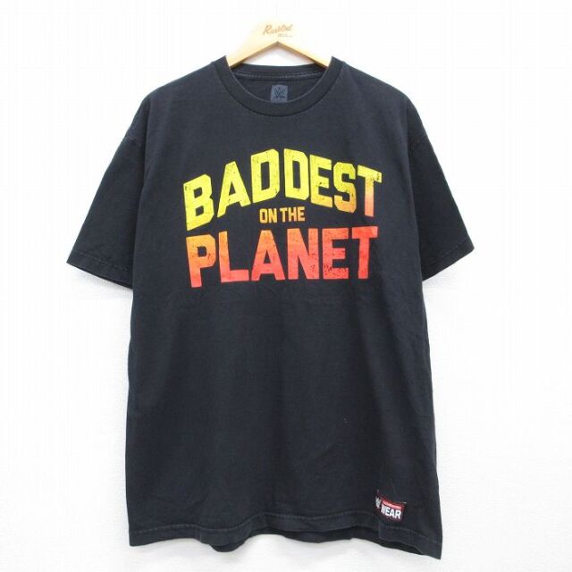 ワールドプロレスリング 半袖Tシャツ ロンダーラウジー ブラック メンズXL相当 | 古着