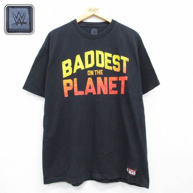 ワールドプロレスリング 半袖Tシャツ ロンダーラウジー ブラック メンズXL相当 | 古着