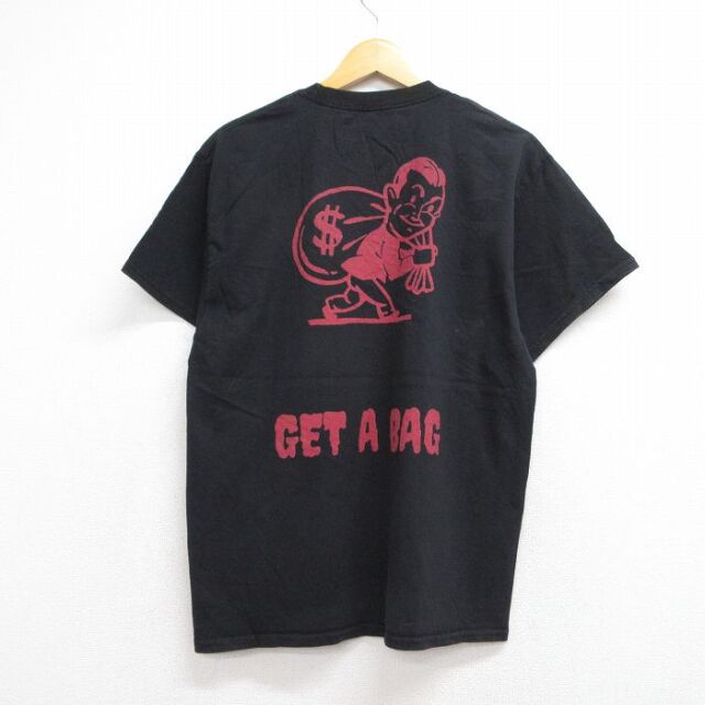 ヘインズ 半袖Tシャツ GET ブラック メンズL相当 | 古着