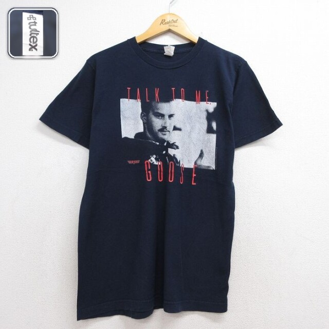 半袖Tシャツ トップガン映画プリント ネイビー メンズM相当 | 古着