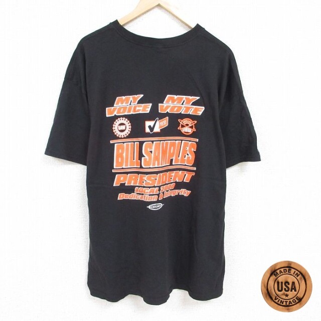 【50%OFF】半袖Tシャツ MY VOTE ブラック XL | 古着