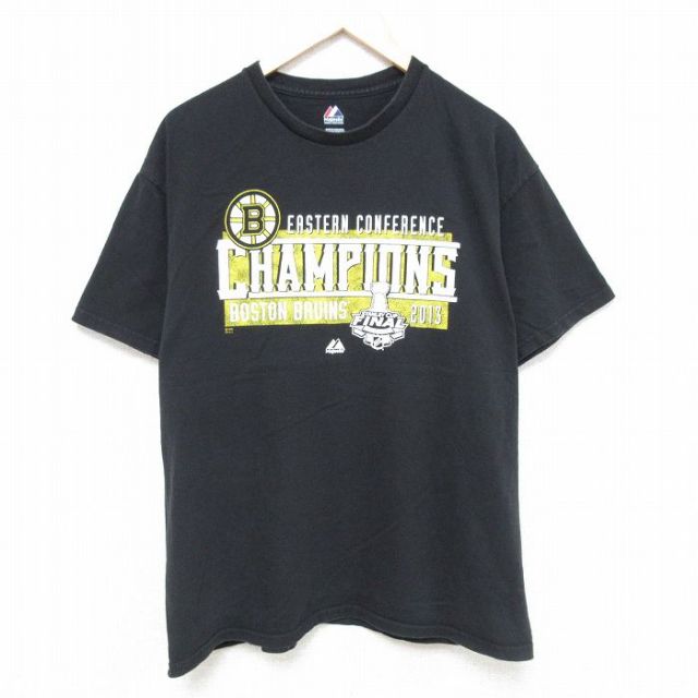 マジェスティック 半袖Tシャツ ボストンブルーインズ ブラック XL | 古着